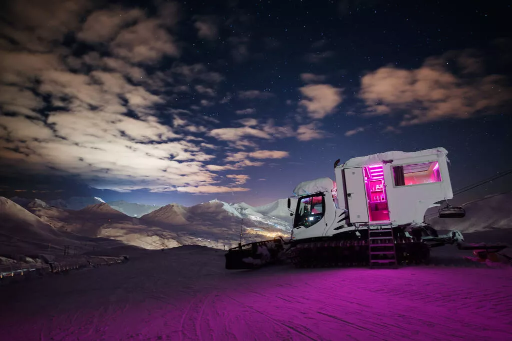 Suite Over the Moon, dameuse aménagée de nuit au-dessus de Peisey-Vallandry