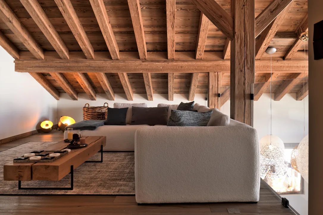 Mezzanine du dernier étage, vue générale à Epicime Lodge, Peisey-Vallandry