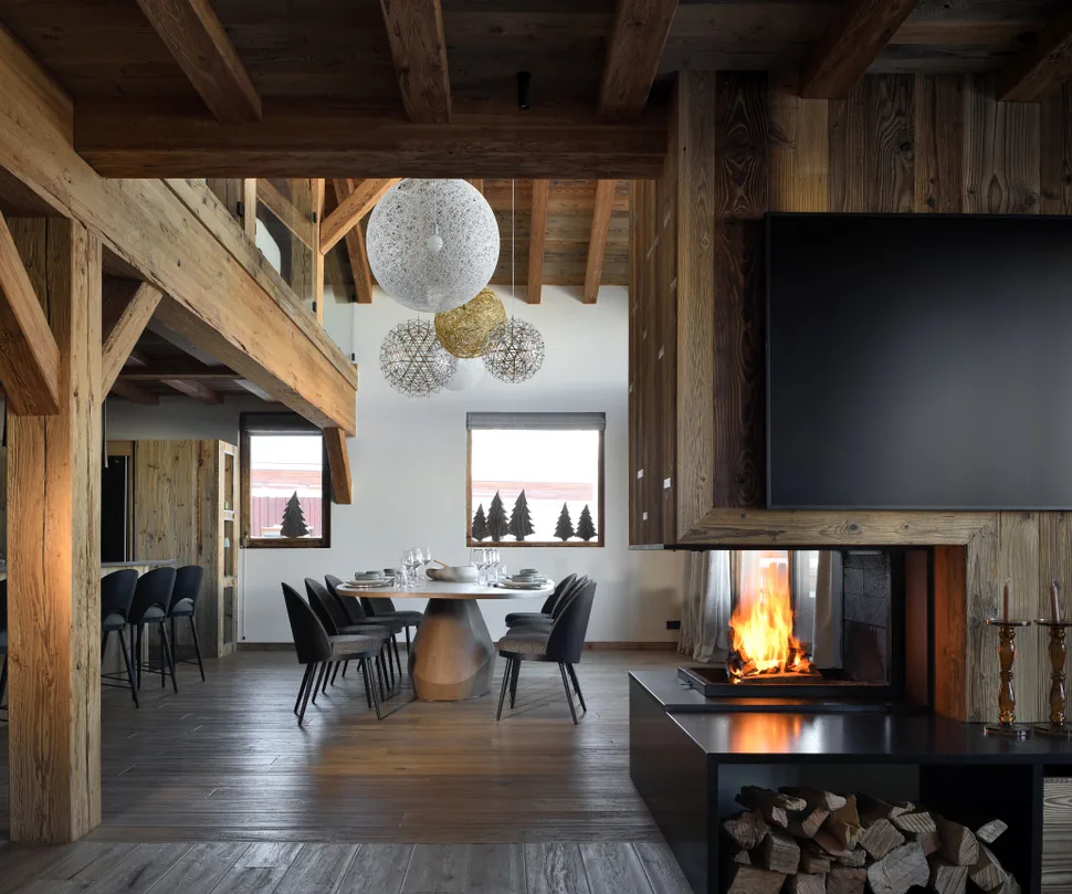 Plan de travail de la cuisine, vue générale à Epicime Lodge, Peisey-Vallandry